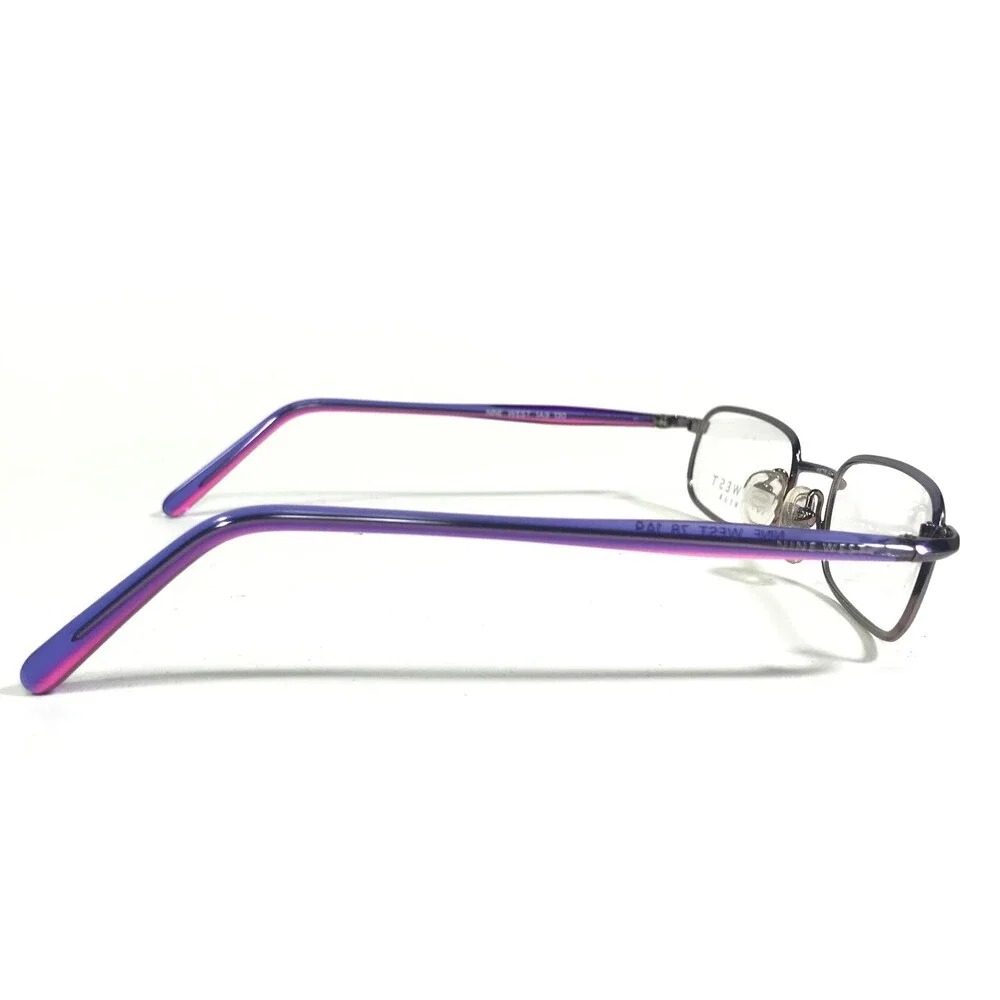 Nine West Petite Eyeglasses Frames 78 1A9 Purple Rectangular 48-19-130